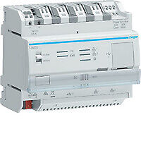 Hager TJA670   - Blind/shutter actuator - DIN rail-mounted - 10 channels - White