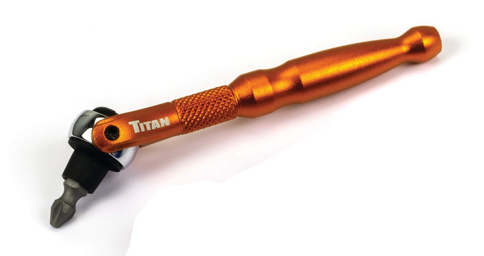 Titan 11323 1/4" Drive 90-Denti Testa Girevole Micro Bit Driver-Arancione (v6l)