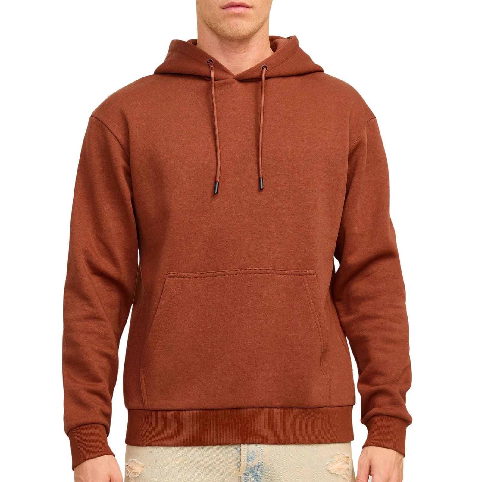 JACK & JONES Jjebradley-Felpa con Cappuccio Noos, Mocha Bisque, XS (E0e)