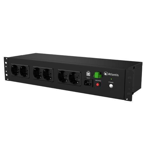 Atlantis A03-PDU1000-RC Ups Rack Off Line 800va (480w) per Rack 19 Corti 153mm B