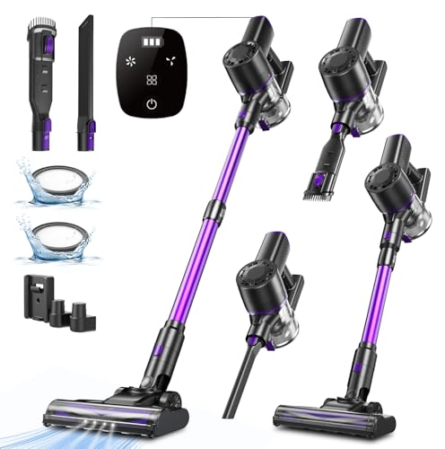 Vexilar V8Pro Aspirapolvere Senza Fili Potente,Scopa Elettrica Senza Fili Potente 40 Min,Aspirapolvere Portatile,Aspirapolvere Senza Sacco,Aspirapolve