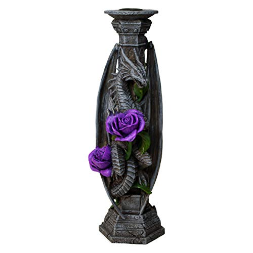 Nemesis Now - Portacandela A Forma Di Drago Anne Stokes, 29 Cm, In Resina, Taglia Unica