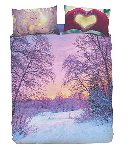 Bassetti - Completo Letto Cotone Set Lenzuola Singolo Una Piazza Imagine Stampa Digitale, Federa, Lenzuolo Con Balza Copriletto E Sotto Con Angoli Pos