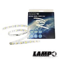 Lampo Reel245050Ip20Bf Strip Led 5 Mt Potenza Al Mt 14.4W Alimentazione 24V Dc 1050 Lm Luce Fredda 6400K Cri>90Ra Apertura 120° Grado Ip 20 Bianco