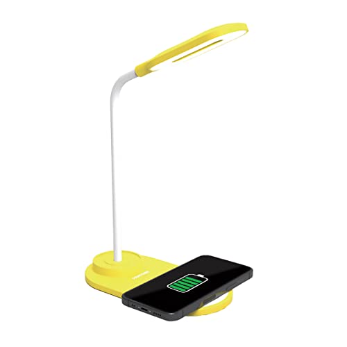 Celly, Lampada Linea Pantone, Lampada Da Tavolo Led Con Caricabatterie Wireless Di 10W, Tonalità Della Luce Regolabile, Compatibilità Universale, Colo