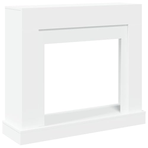 Vidaxl Cornice Per Camino Bianca 100X30X87,5 Cm In Truciolato, Cornice Per Caminetto, Struttura Per Camino, Decorazione Camino, Telaio Per Camino