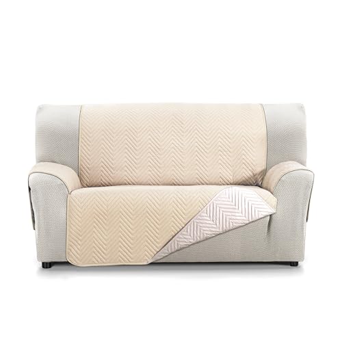 Martina Home Milano Copridivano Imbottito 2 Posti - Beige/Biancheria