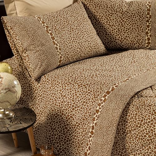 Caleffi Lenzuola Leopard In Cotone