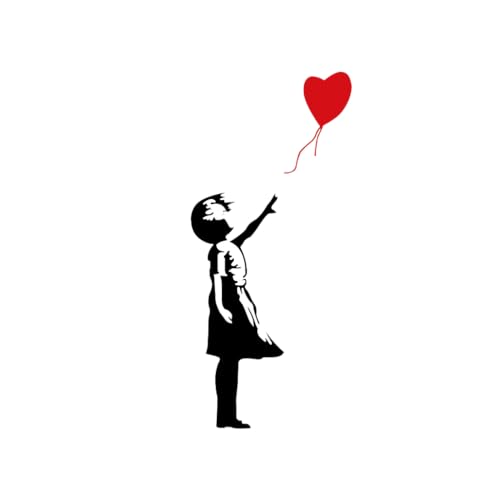 Gesar Adesivo Banksy - Bambina Con Palloncino - Ragazza Con Palloncino - Adesivo Da Parete - Vinile - Ideale Per Decorare Pareti - Adesivo Interior De
