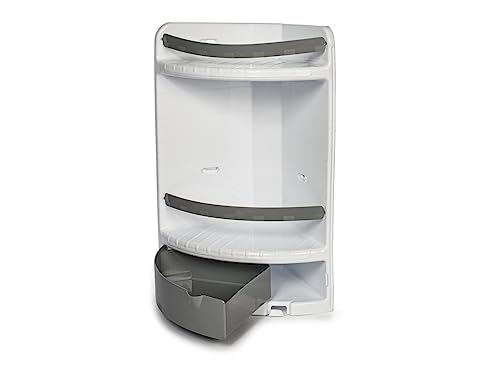 Royal Norfolk Mensola Angolare In Plastica, 2 Piani, Colore Bianco, 29X18X41Cm, 27X41Cm