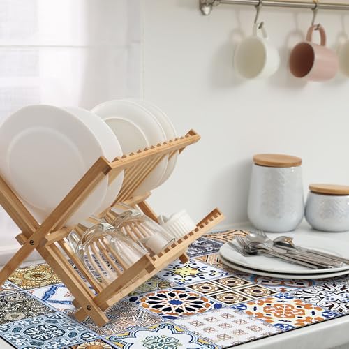 Crearreda Scolapiatti Da Appoggio Per Lavello Made In Italy 40 X 60 Cm Gocciolatoio Pieghevole Cucina A Rapido Assorbimento Antiscivolo Tappetino Anti