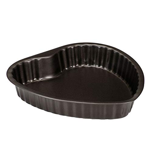 Guardini Gardenia, Stampo Cuore 25X25Cm, Acciaio Con Rivestimento Antiaderente, Colore Nero