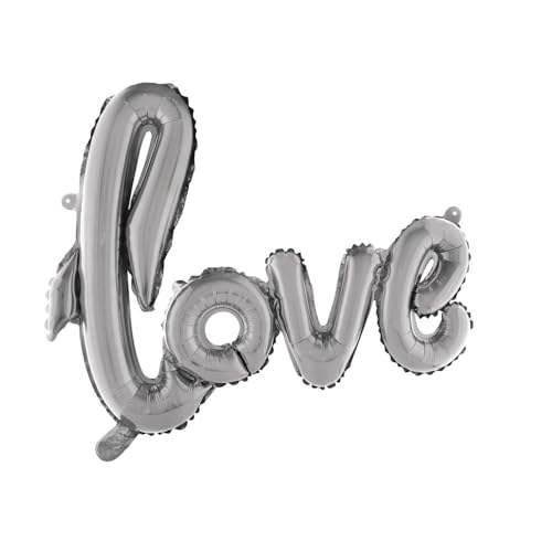 Pallone Scrittura "Love, Argento, 100 X 68 Cm, Sct.-Ls 1Pce. -
