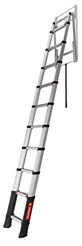 Scala Per Tetto 2,95 M Di Telesteps I Made In Sweden I Loft Line I Scala Di Qualità Copatta Con Design Premium Brevettato I Profilo Antiscivolo I En 1