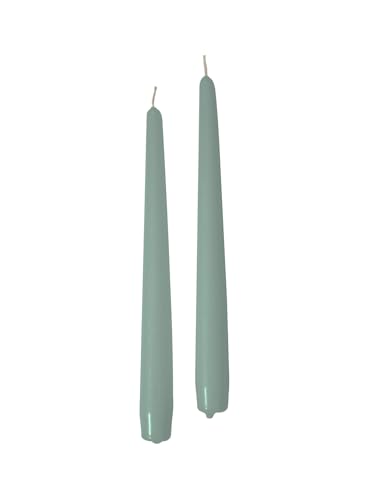 Cereria Di Giorgio Risthò Candele Coniche Per Candeliere, Cera, Grigio Verde, 2.2 X 25 Cm