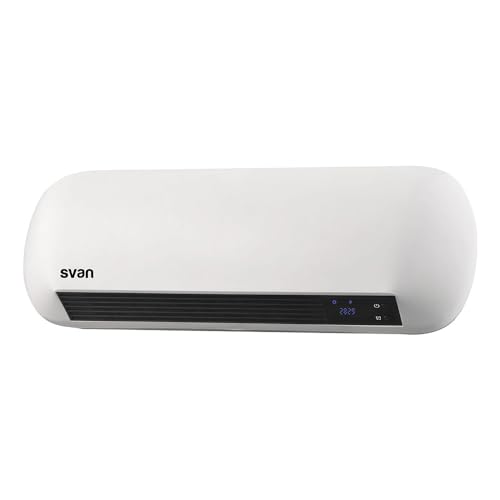 Svan Stufa Split Elettrico Basso Consumo Bianco Sces2000D. 2000 W, 3 Livelli Di Potenza, Termostato Regolabile, Riscaldamento Ptc, Kit Di Montaggio A 
