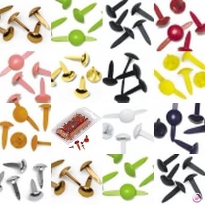 Rayher Brads Tondo, Oro, 4+8 Mm, Box Blister 75 Pz, 7871606