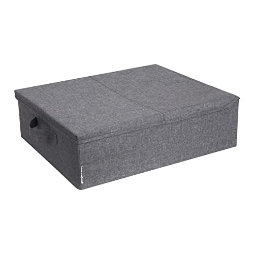Bigso Box Of Sweden Scatola Sottoletto Con Maniglie Per Coperte, Vestiti, Cuscini, Giocattoli E Altro – Scatola Portaoggetti In Poliestere E Cartone –