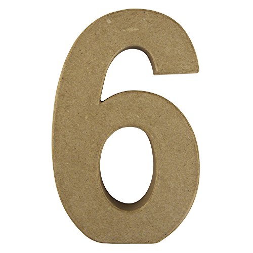 Rayher Numero Cartapesta 6 Fsc Recycled 100%, 15X9,4X3Cm, 71732000