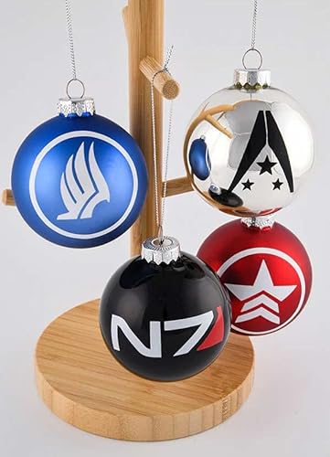 Devplus Mass Effect Decoration - Set Di Decorazioni In Vetro Sapin, 12 Cm