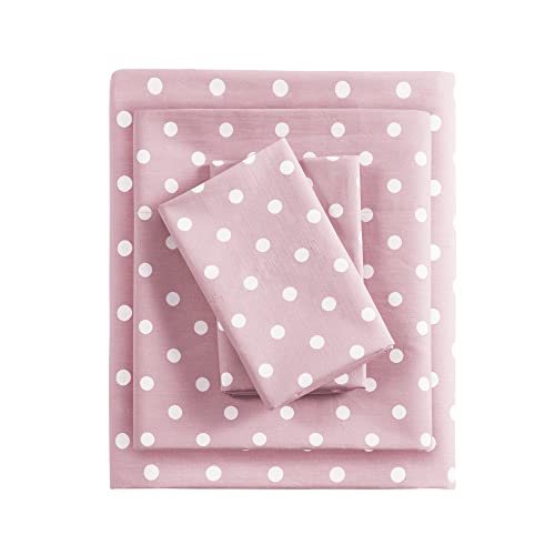 Mi Zone Kids 100% Cotton Percale Set Lenzuola Ultra Morbide, Cotone, Rosa, Completo
