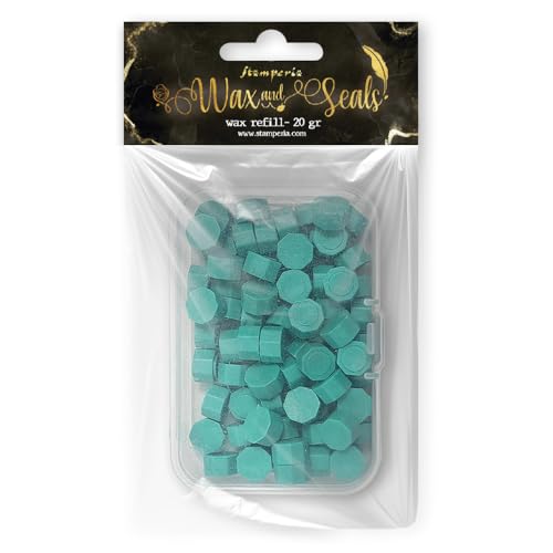 Stamperia Waxc09 - Cera Rigenerata, Colore: Turchese, 7,5 X 5 X 2 Cm