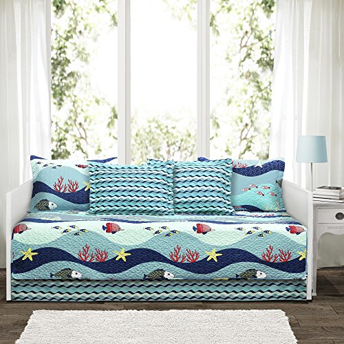 Lush Decor Set Di 6 Copri Letto Per Letto Matrimoniale, Colore: Blu