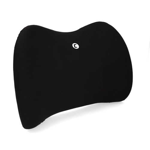 Cartrend Cuscino Lombare In Memory Foam, Cuscino Ergonomico Per Auto, Ufficio E Viaggi, Traspirante, Fodera Rimovibile, Supporto Per Una Seduta Sana,
