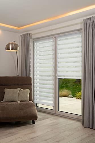 K-Home Klemmfix, Tenda A Rullo Madrid, Fissaggio A Clip Senza Viti, Bianco, 110 X 150 Cm