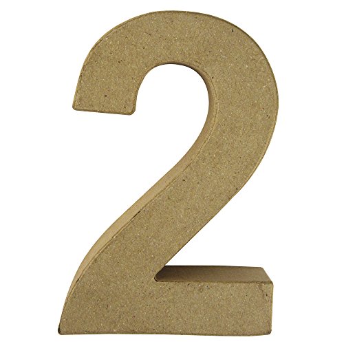 Rayher Numero Cartapesta 2 Fsc Recycled 100%, 15X10,3X3Cm, 71728000