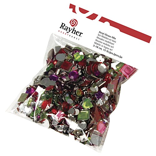 Rayher Misto Strass Acrilcio, Div. Forme, 5-14 Mm, Bus.Blister 1000Pz, 1523600
