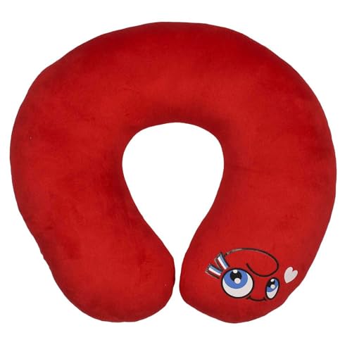 Paris 2024, Cjo7052 - Cuscino Per Nuca Per Adulti, Mascotte Amore, 30 X 30 Cm, Prodotto Ufficiale Con Licenza, Ideale Per Accompagnarvi Durante I Vost