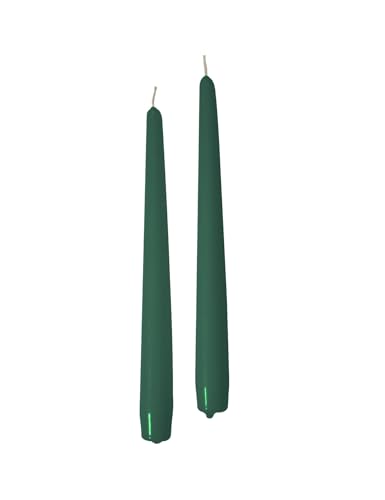 Cereria Di Giorgio Risthò Candele Coniche Per Candeliere, Cera, Verde Scuro, 2.2 X 25 Cm