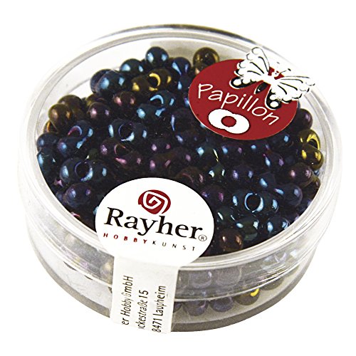 Rayher Rocaille-Papillon, Zaffiro, 3,2X6,5Mm, Scatola 18G, 14143830