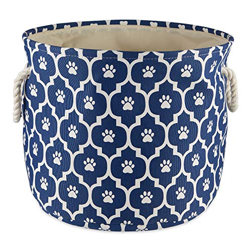 Bone Dry Lattice Paw Print, Cotone, Blu Nautico, L Rotondo
