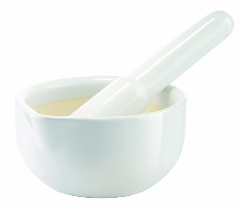 Tescoma 900874 On-Line Mortaio E Pestello, Ceramica, Bianco, 13 Cm, 1 Pezzo