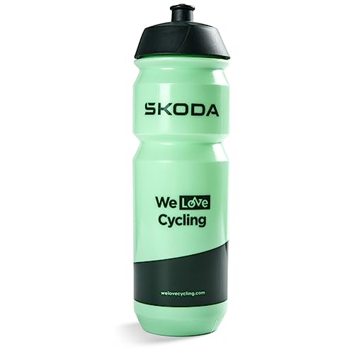 Skoda 6U0050309B - Borraccia 750 Ml, Con Scritta We Love Cycling, Colore: Verde
