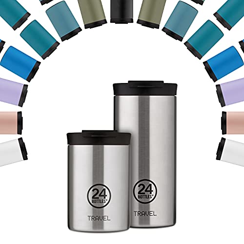 24Bottles Attributo Del Prodotto In Tazza Isolata Coffee To Go 'Travel Tumbler Glow' In Acciaio Inox 600 Ml, Colore: Skyglow