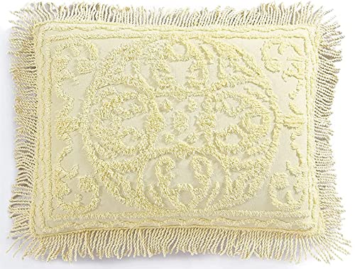 Beatrice Home Fashions Medaglione In Ciniglia, Cuscino Standard, Giallo