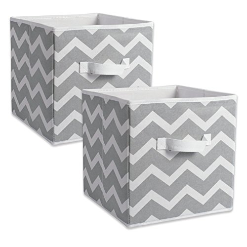 Dii Chevron Pattumiera Grande, 33 X 33 X 33 Cm, Grigio, 2 Pezzi