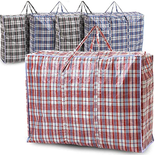 Requisite Needs Confezione Da 5 Sacchetti Riutilizzabili Con Cerniera Extra Large (80 X 60 X 28 Cm)