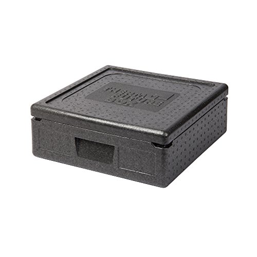 Thermo Future Box Quadratische Thermobx Kühlbox Trasporto E Contenitore Termico Con Coperchio, Scatola Epp (Polipropilene Espanso), Nero, 21 Liter Piz