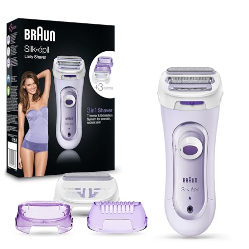 Braun Silk-Épil Rasoio Elettrico Donna, Rifinitore Di Precisione, Sistema Esfoliante, 3 Accessori Inclusi, Sistema Senza Fili, Idea Regalo, Ls5-560 Vi