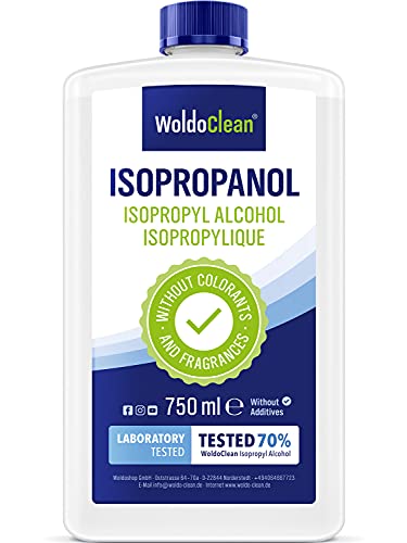 Isopropanolo 70% Di Purezza Con 30% Di Acqua Distillata, 750 Ml Di Liquido Detergente (Etichetta In Lingua Italiana Non Garantita)