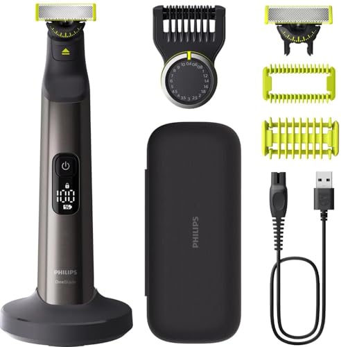 Tondeuse Homme Philips One Blade Pro 360 Visage Et Corps Qp6652 61 5,4 W Noir Et Gris