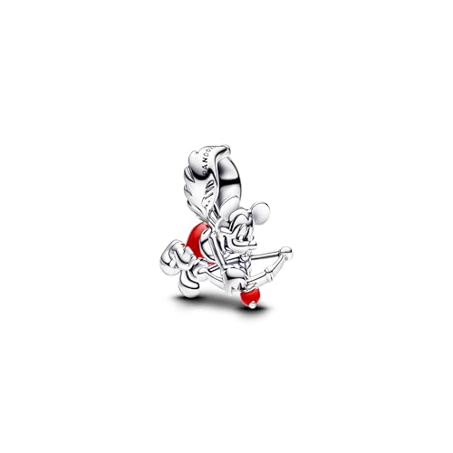 Pandora Moments 793616C01 - Charm In Argento Sterling Con Cristalli Artificiali, Compatibile Con Braccialetti Moments, Rot, Argento Sterling, Nessuna 