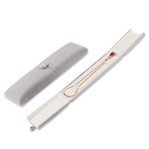 Isuperb Scatola Di Gioielli In Flanella Scatola Di Collana Lunga Catena Gift Box Confezione Regalo Jewelry Box, Scatole Per Gioielli, 22X5,6X3Cm