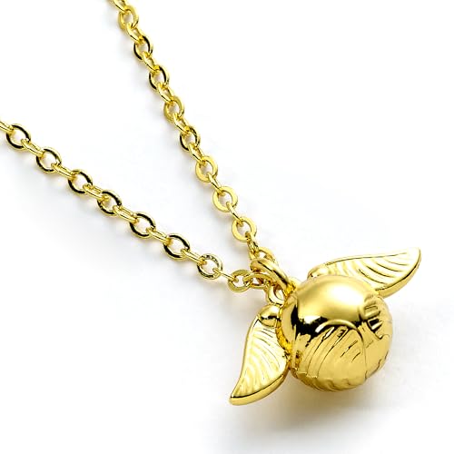 Harry Potter Golden Snitch Donna Collana Dorato Lega Di Zinco