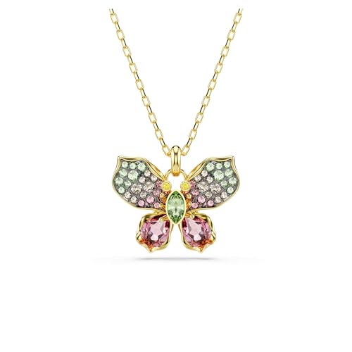 Swarovski Sospensione Idyllia, Tagli Misti, Pavé, Farfalla, Multicolore, Finiture Metallo Miste
