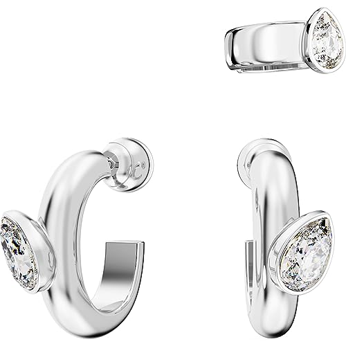 Orecchini A Cerchio Donna Set Da 3 Taglio Pear Swarovski 5671192